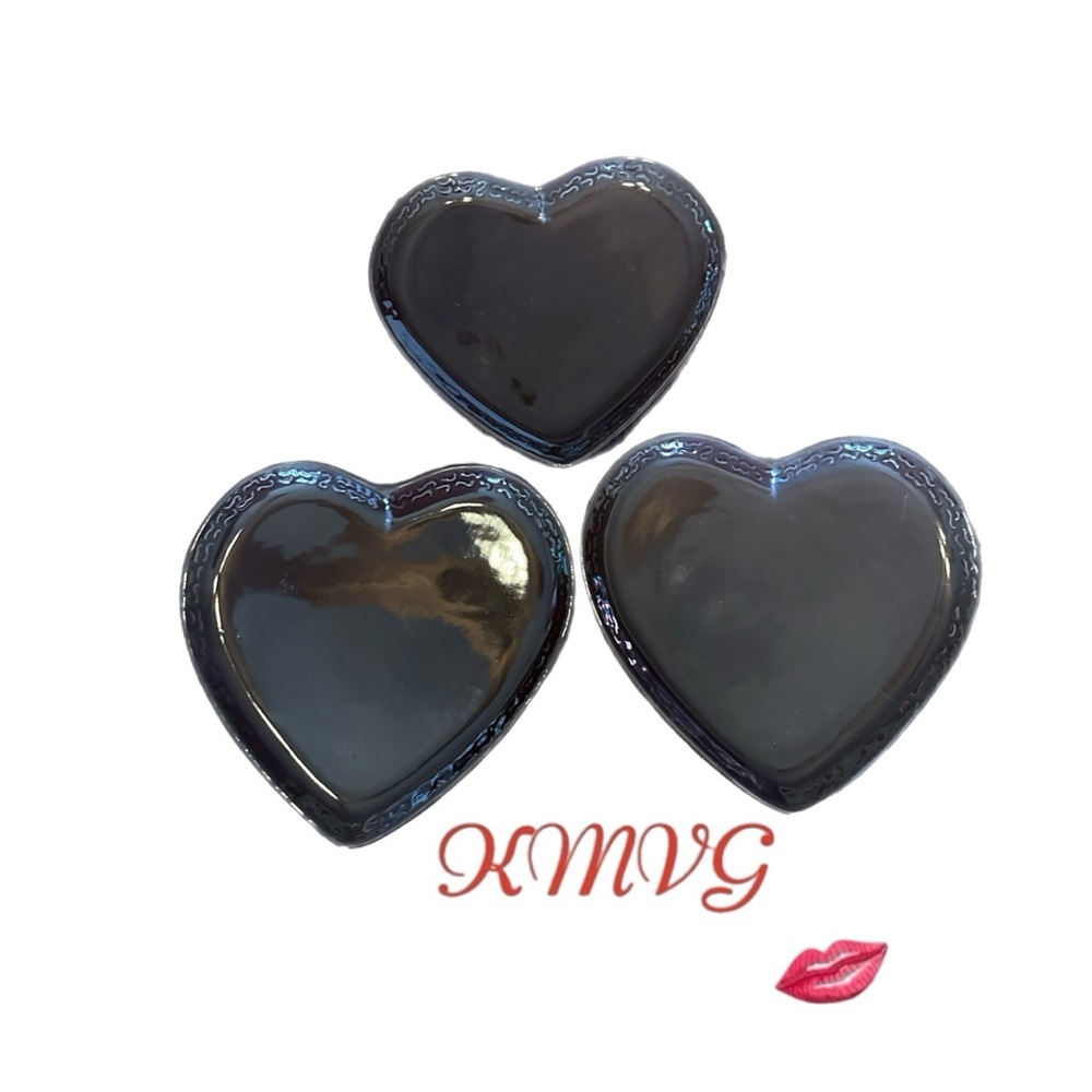 Vintage The Homemaker’s Idea Company 7.75” Heart Plates Set of 3 Brown
